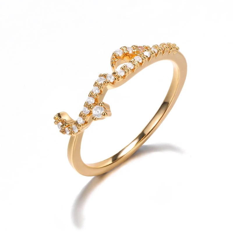 ICED OUT 'LOVE' RING - GOLD