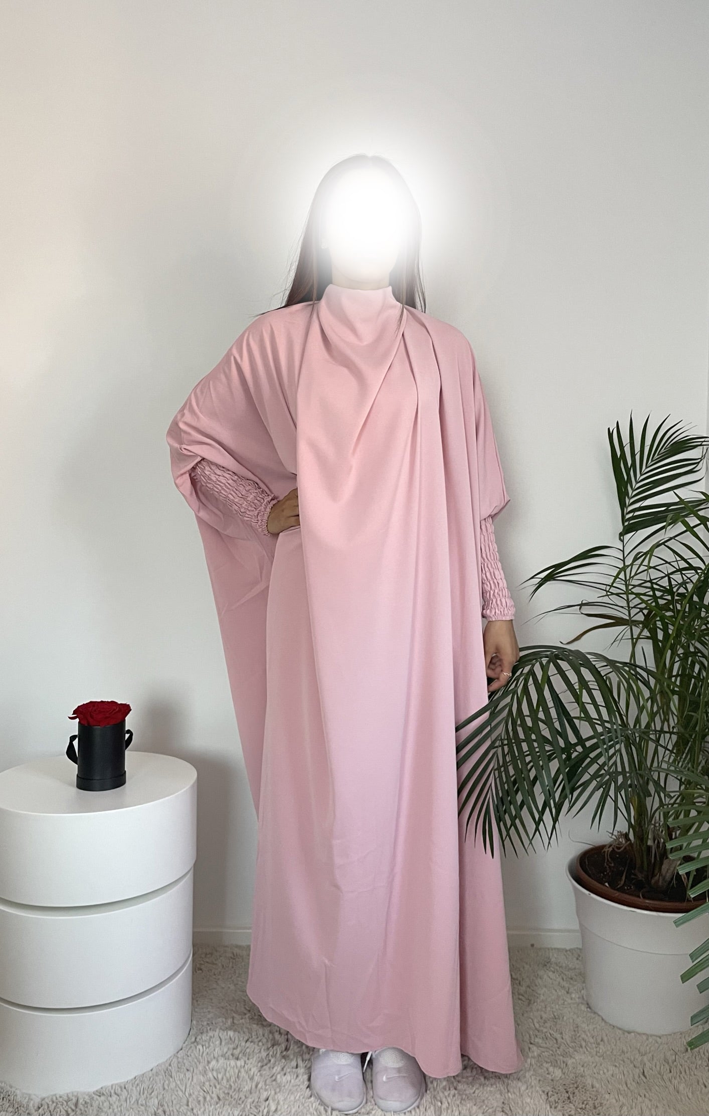 JILBAB - 2in1 LIGHT PINK