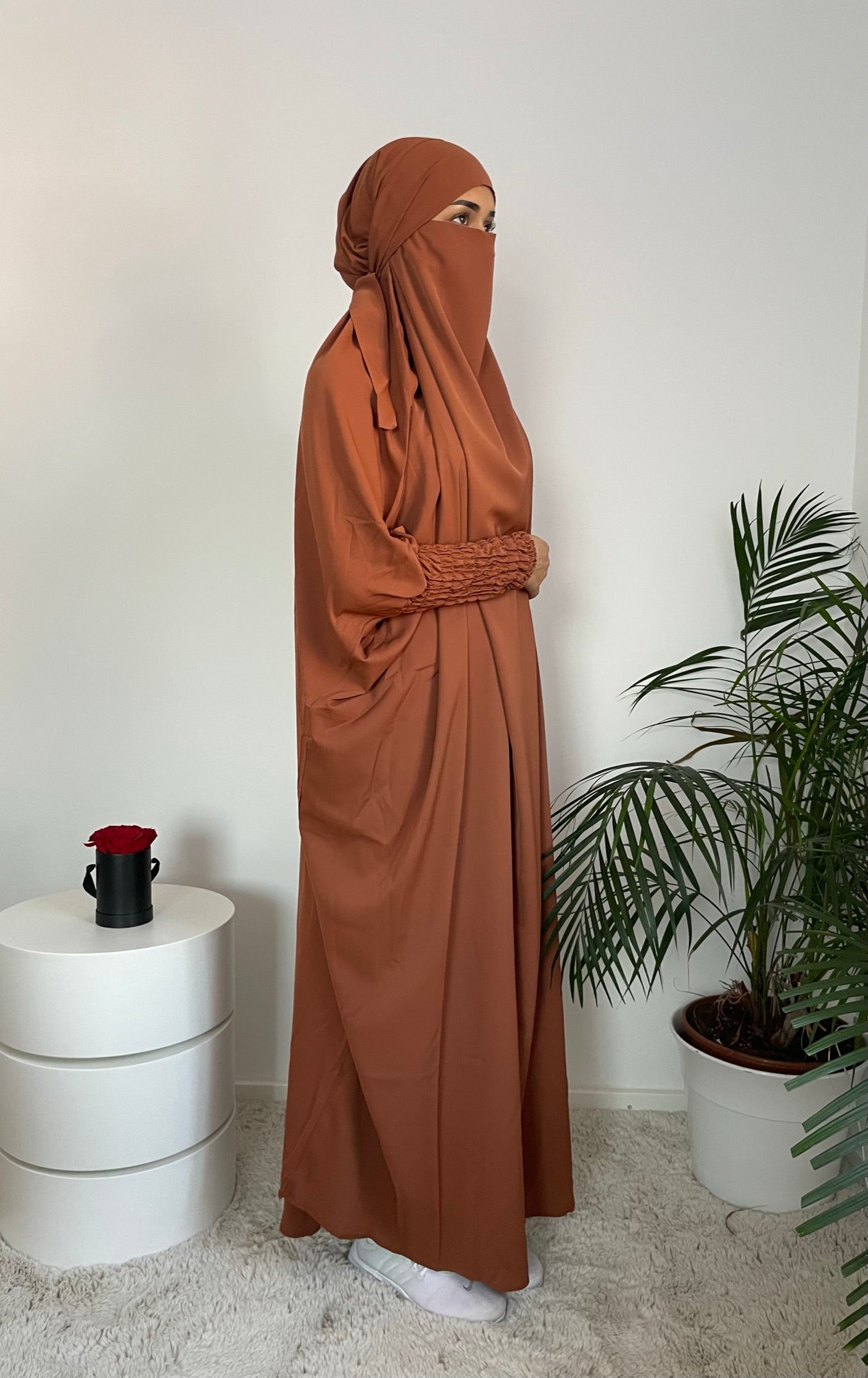 JILBAB - 2in1 BROWN