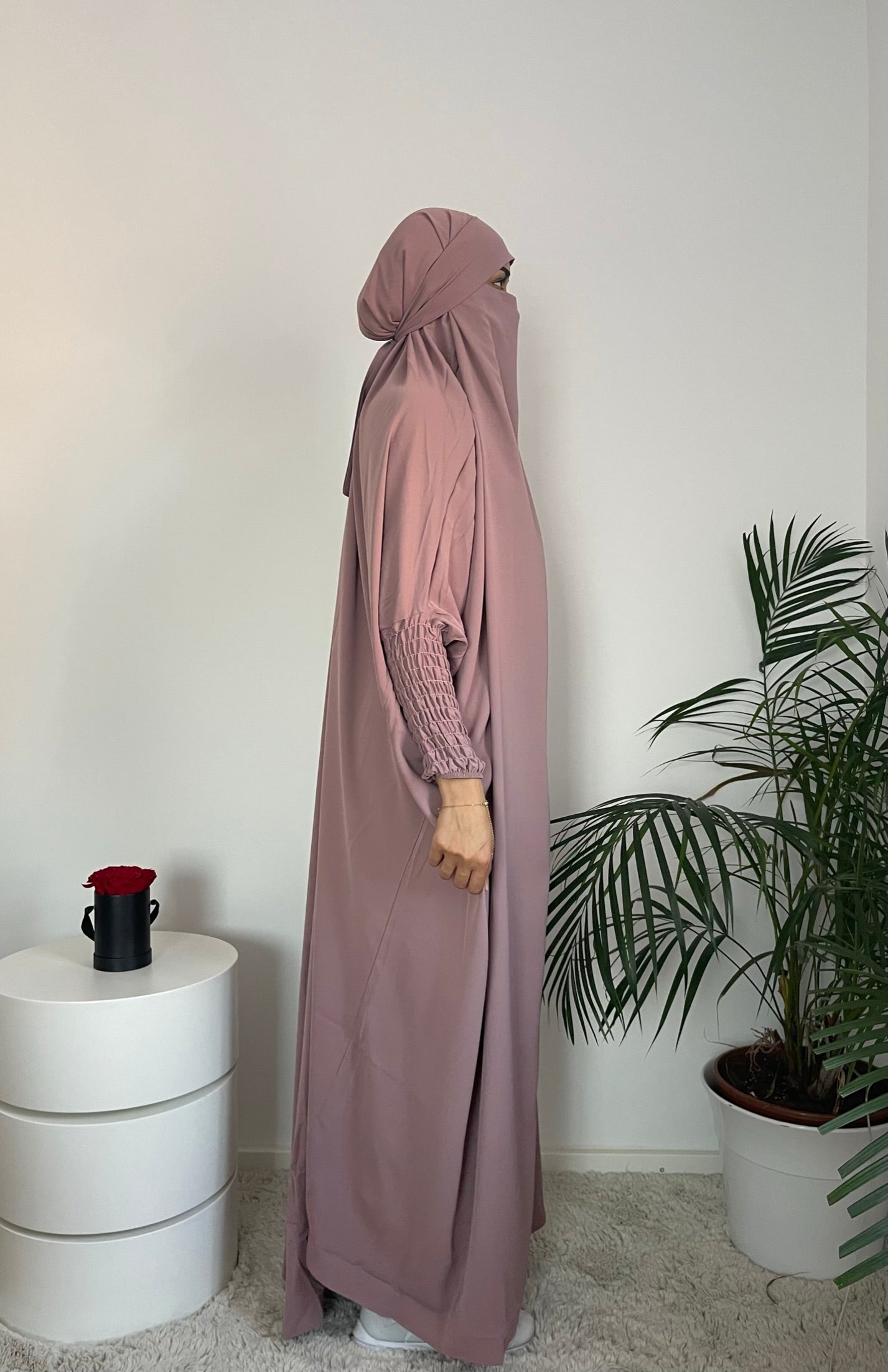 JILBAB - 2in1 DARK PINK