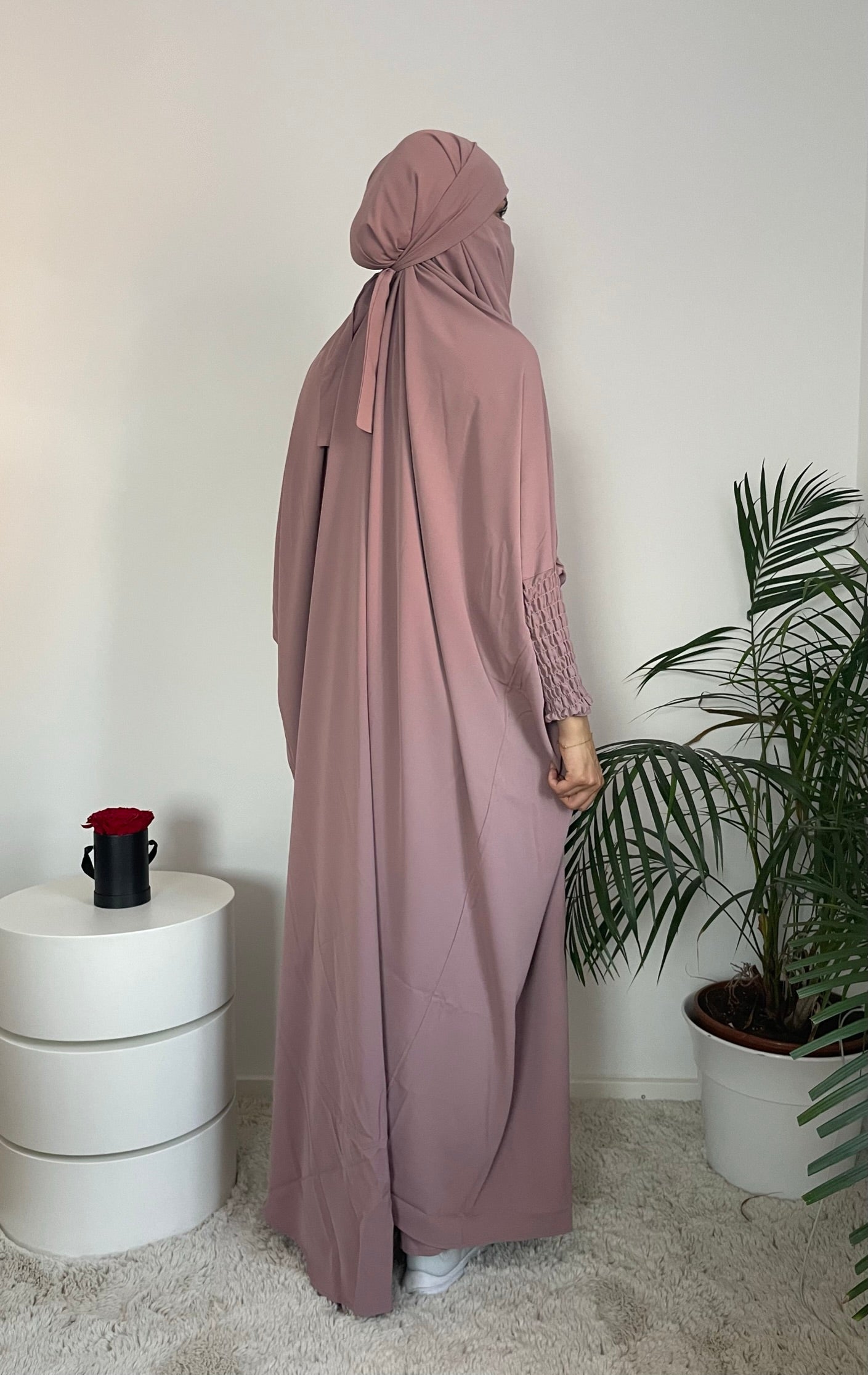 JILBAB - 2in1 DARK PINK