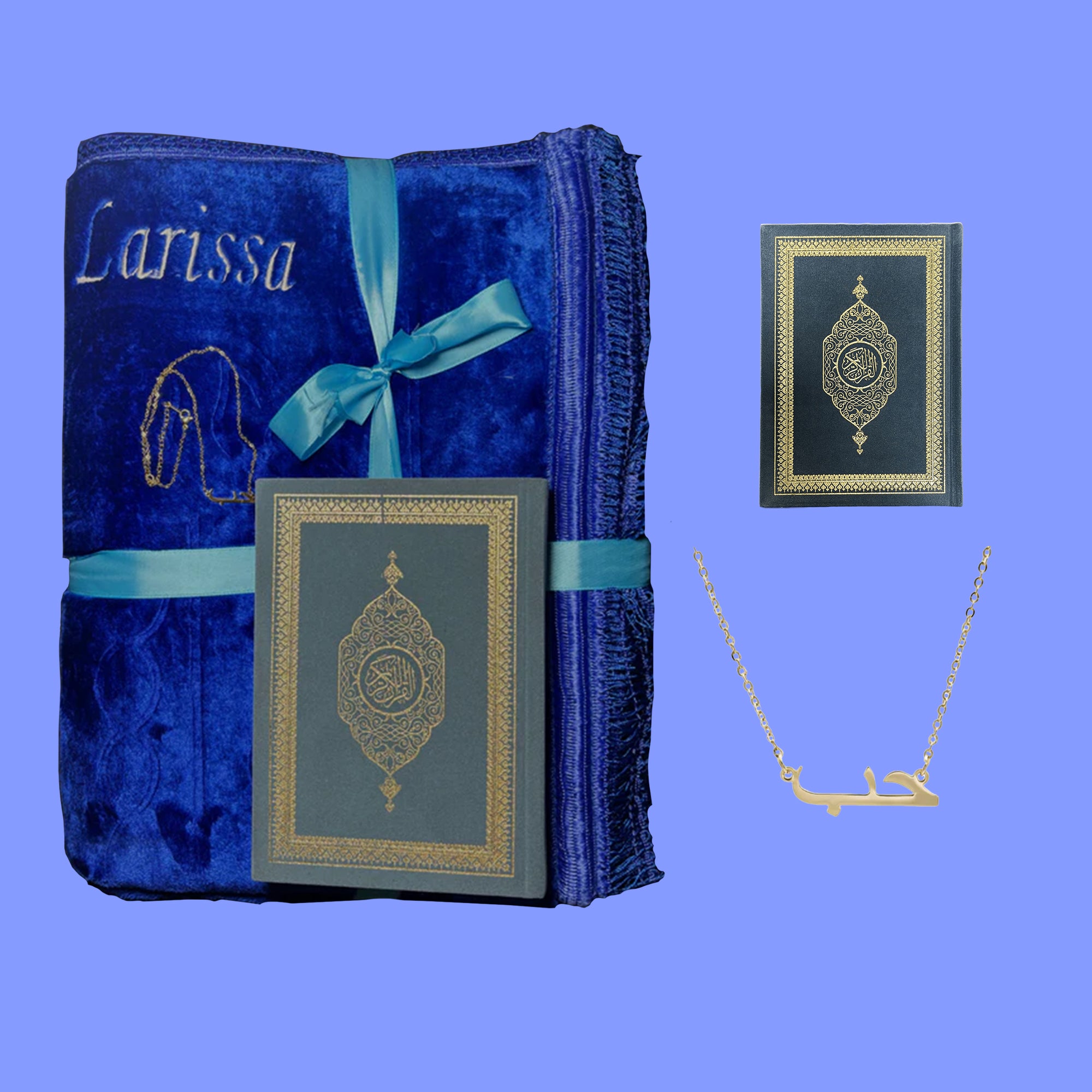 PERSONALIZED QURAN + NECKLACE SET