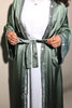 DUBAI ABAYA - SATIN DARK GREEN