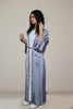 DUBAI ABAYA - SATIN STONE GREY