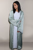 DUBAI ABAYA - SATIN LIGHT GREEN