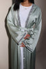 DUBAI ABAYA - SATIN LIGHT GREEN