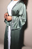 DUBAI ABAYA - SATIN DARK GREEN